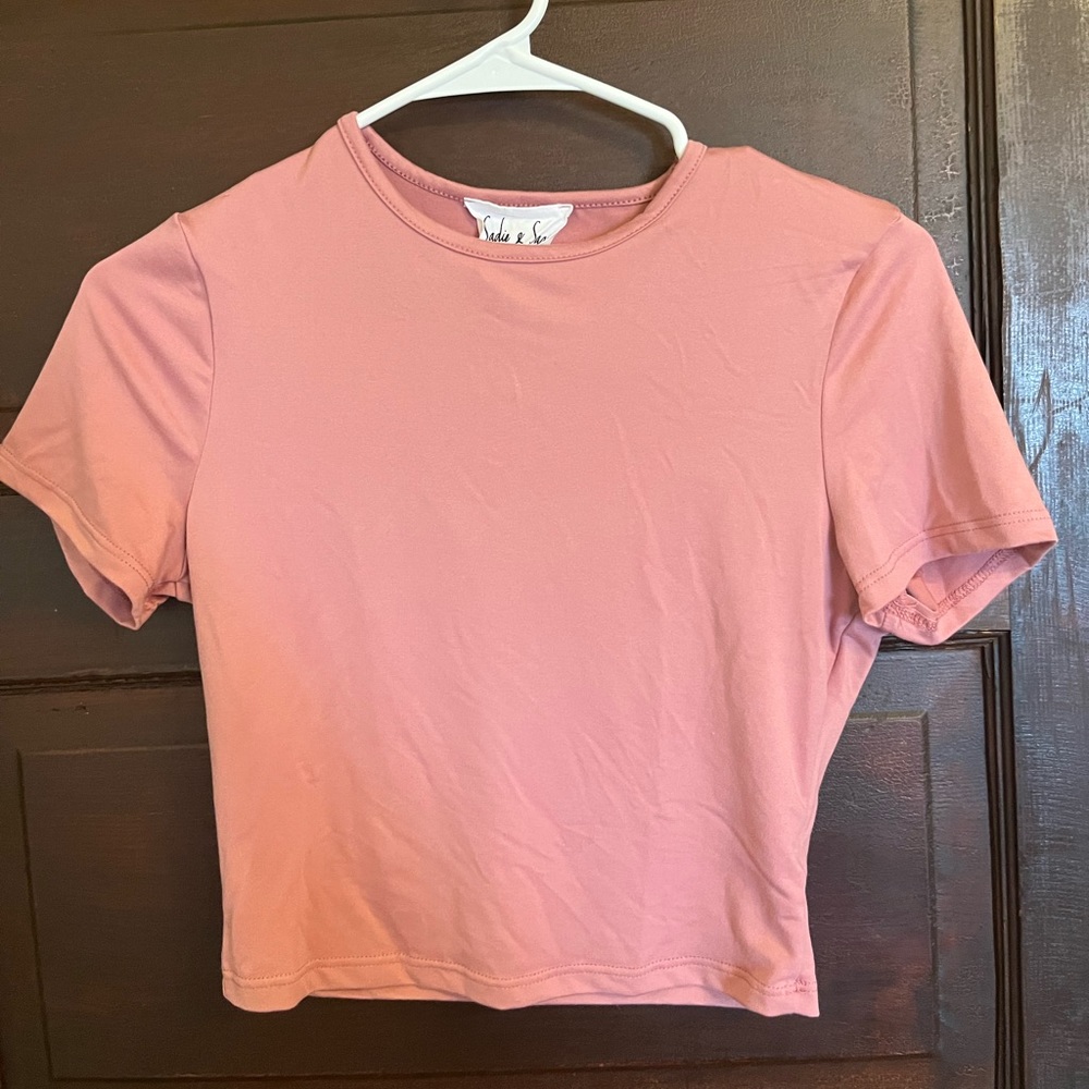 Sadie & Sage Pink Crop Top